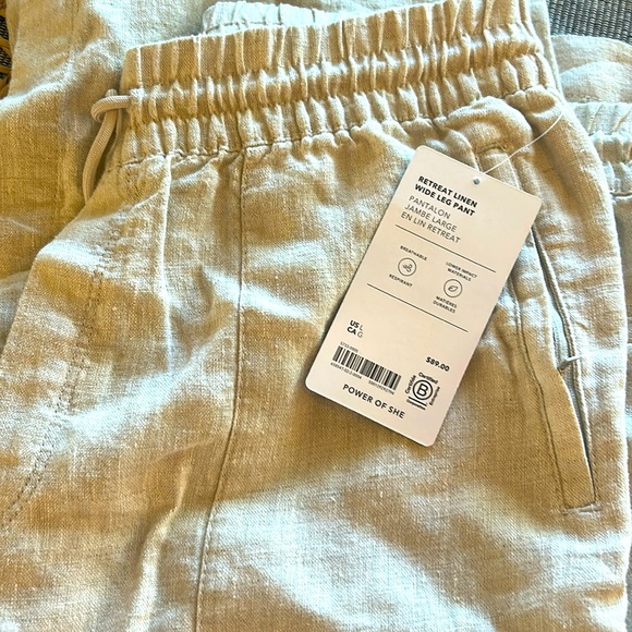 Athleta Pants - NWT Athleta Linen Wide Leg Pant L